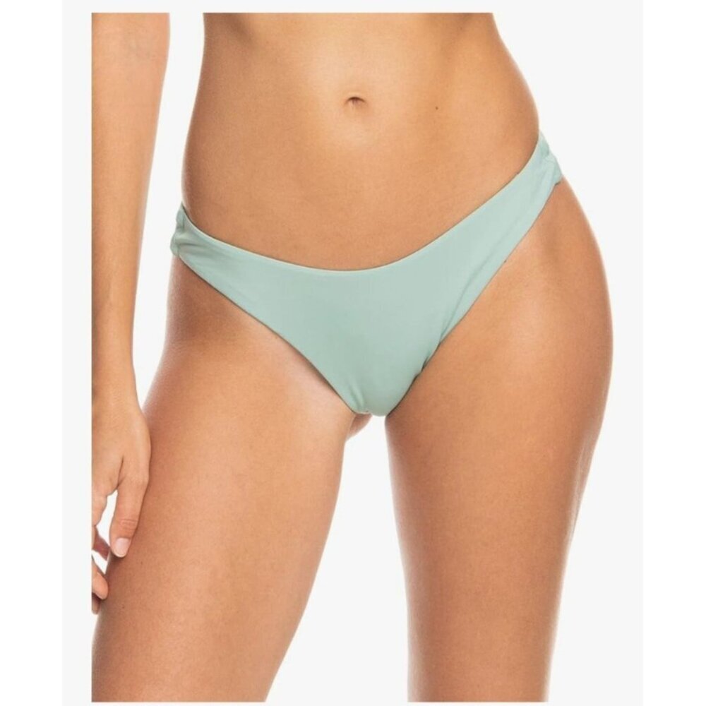 NEW Roxy Standard Beach Classics Hi-Leg Bikini Bottom‎ Small Aqua